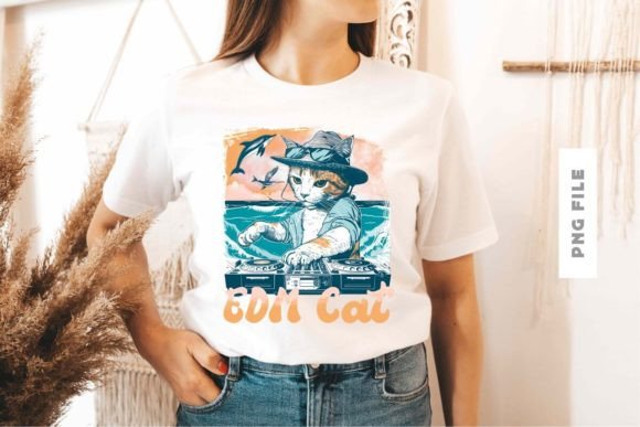 Download EDM Call DJ Cat T-shirt Design PNG - Edm Collection