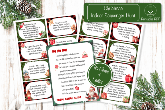 Download Christmas Scavenger Hunt Printable Cards - Christmas scavenger hunt Collection