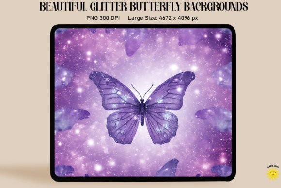 Download Pastel Purple Glitter Butterfly Pattern - Premium Bundle