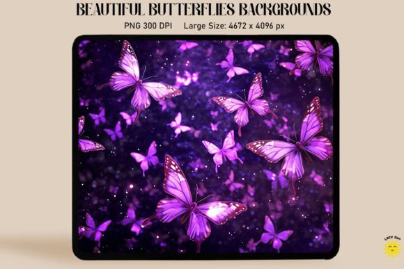Download Sparkly Purple Butterflies Backgrounds - Premium Resources