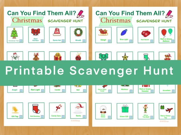 Download Christmas Scavenger Hunt Game Printables - Christmas scavenger hunt Collection