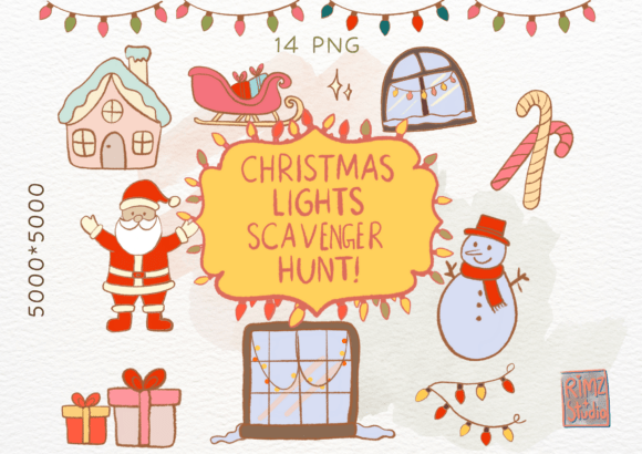 Download Christmas Lights Scavenger Hunt Cliparts - Premium Resources