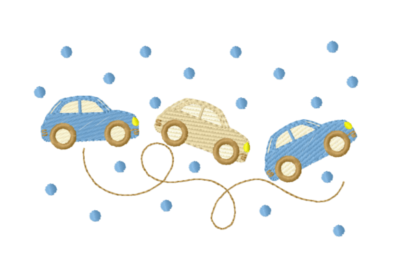Download Cute Cars Embroidery Design – Baby Car - Baby Collection
