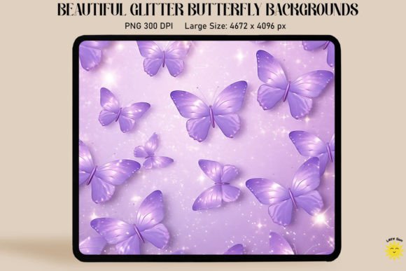Download Pastel Purple Glitter Butterfly Pattern - Premium Bundle
