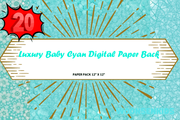 Download New Luxury Baby Cyan Digital Paper Background Watercolor Png Kdp Digital Paper - Baby Collection